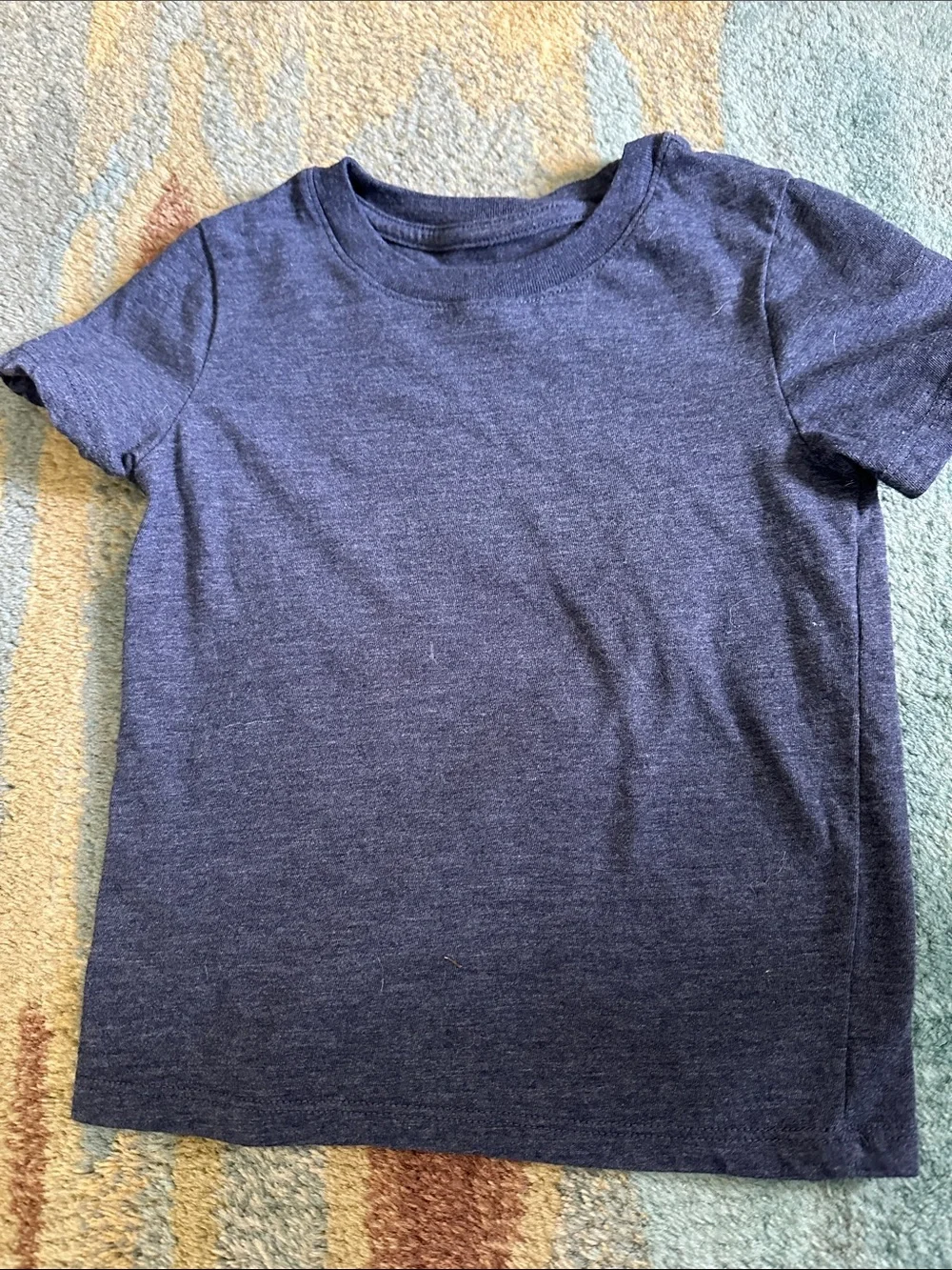 Cat & Jack Short-Sleeve Tees in Black and Heather Blue 3t